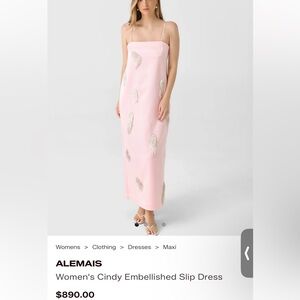 Alemais Cindy Embellished Slip Dress